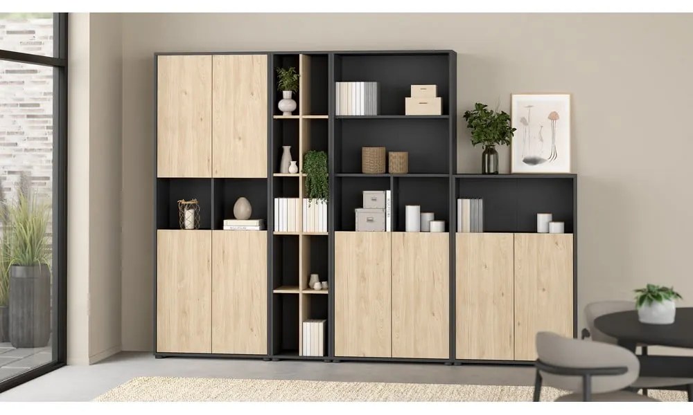 Antracitszürke könyvespolc 80x124 cm Sign – Tvilum