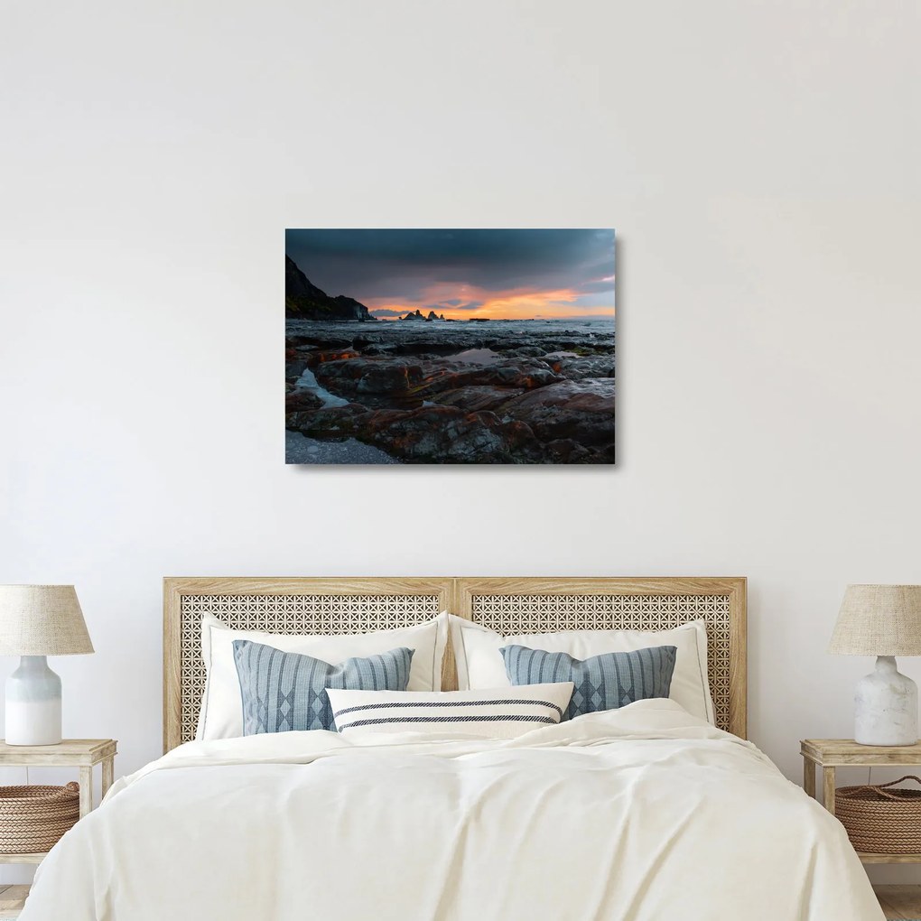 Kép - táj Új Zélandon (üvegen) (70x50 cm)
