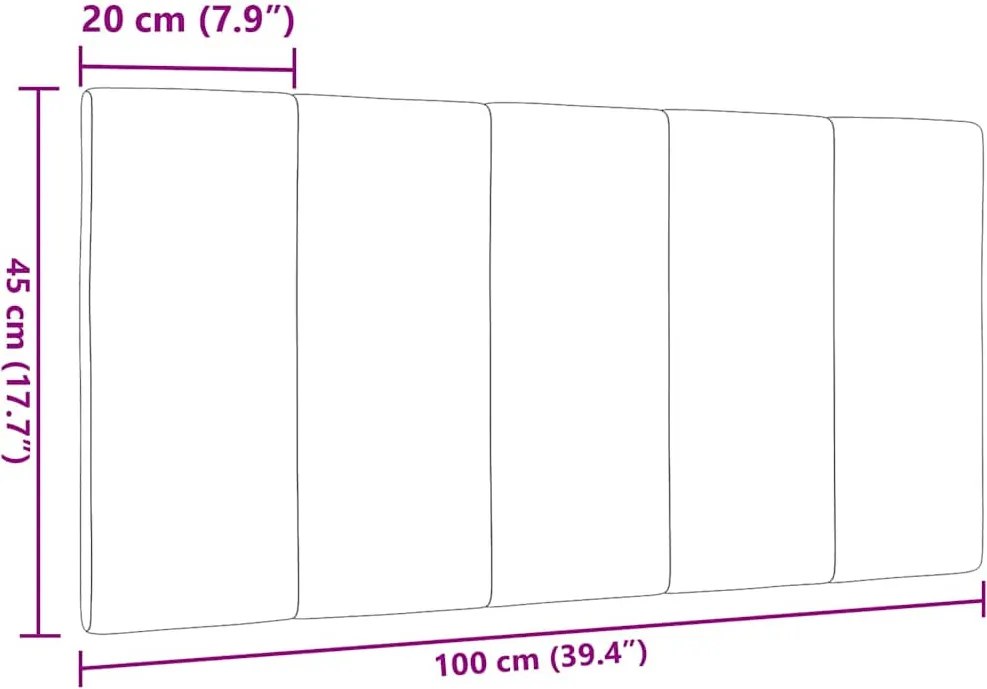 kék szövet fejtámla párna Hanko 100 cm