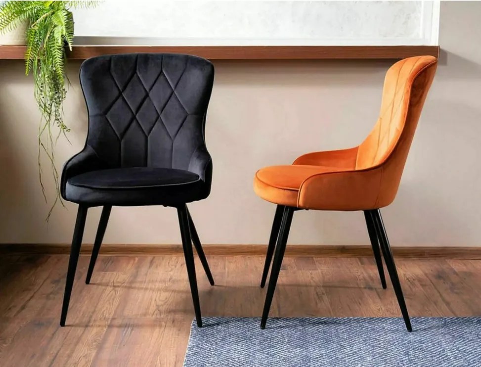 Lotus Velvet étkezőszék fekete