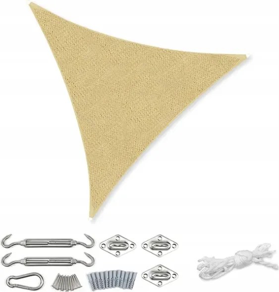 Kerti Napvitorla Napellenző Napellenző 360 x 360 x 360 Homokszínű