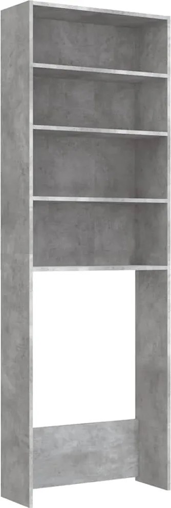 vidaXL betonszürke mosógépszekrény 64 x 24 x 190 cm
