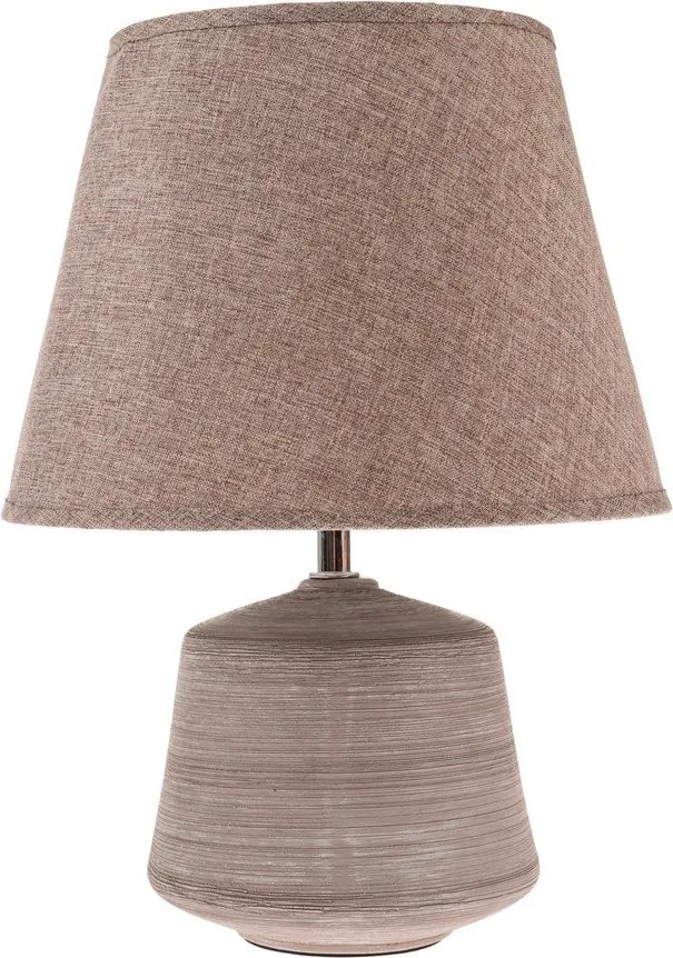 Bézs-világosbarna asztali lámpa textil búrával (magasság 33 cm) – Dakls