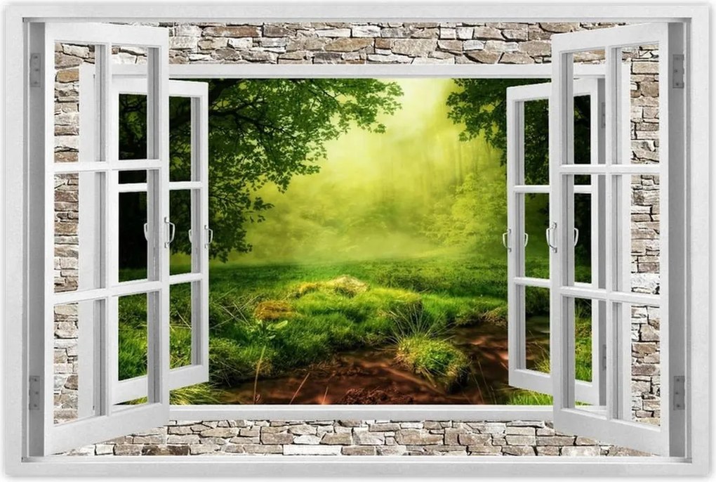 Poszterek 90x60 Fa ablak