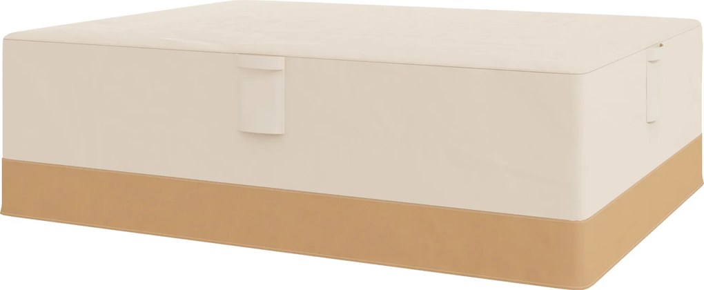 Outsunny Kertibútor Takaró 275x208x78 Oxford 600D Vízálló Kanapéasztal Takaró 4 Szellőzéssel, 5 Fogantyúval és Bézs Zsinórral | Aosom