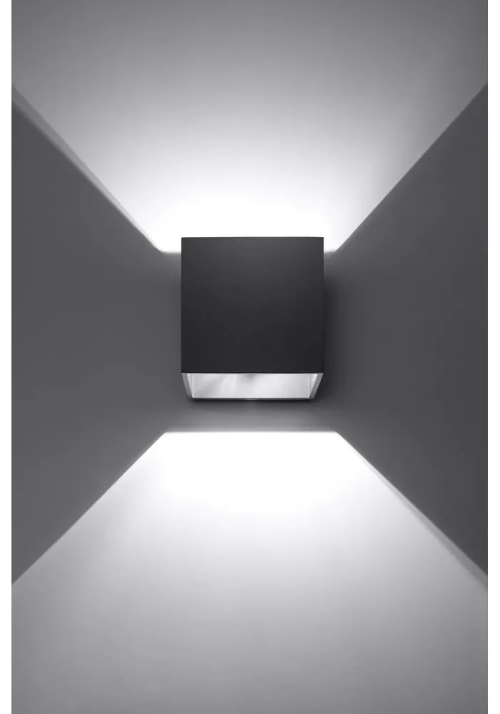 Geo fekete falilámpa - Sollux