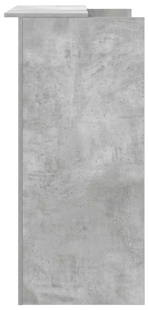 recepciós pult betonszürke 100x50x103,5 cm szerelt fa