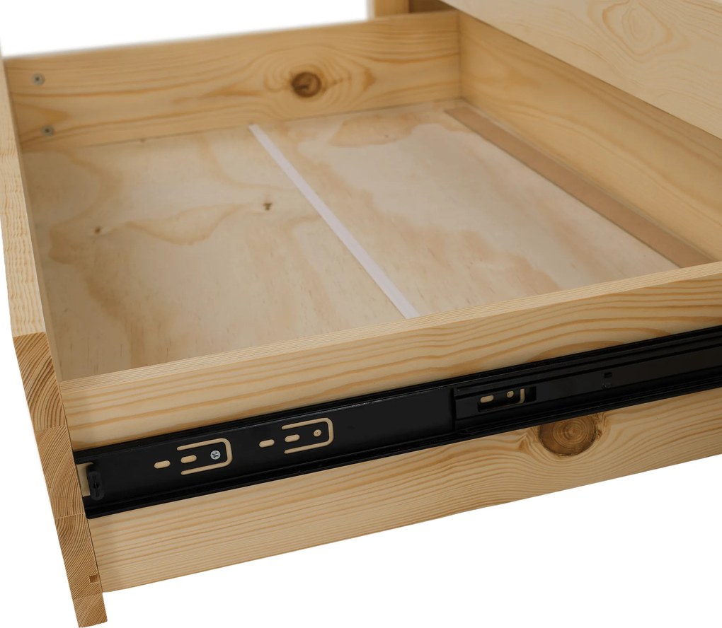 Montessori ágy, 90x200, természetes, tömör, BIANKA