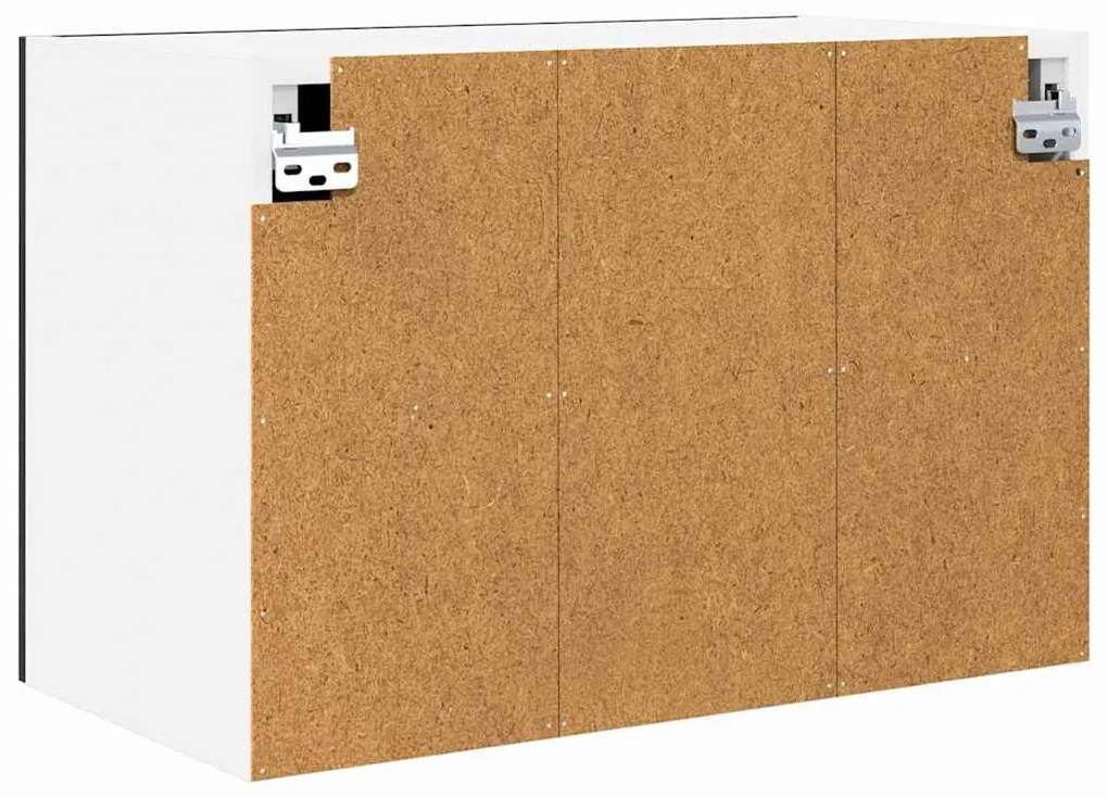 Függő szekrény Riga 2 pcs Fekete tölgy és fehér 60 x 31 x 40 cm