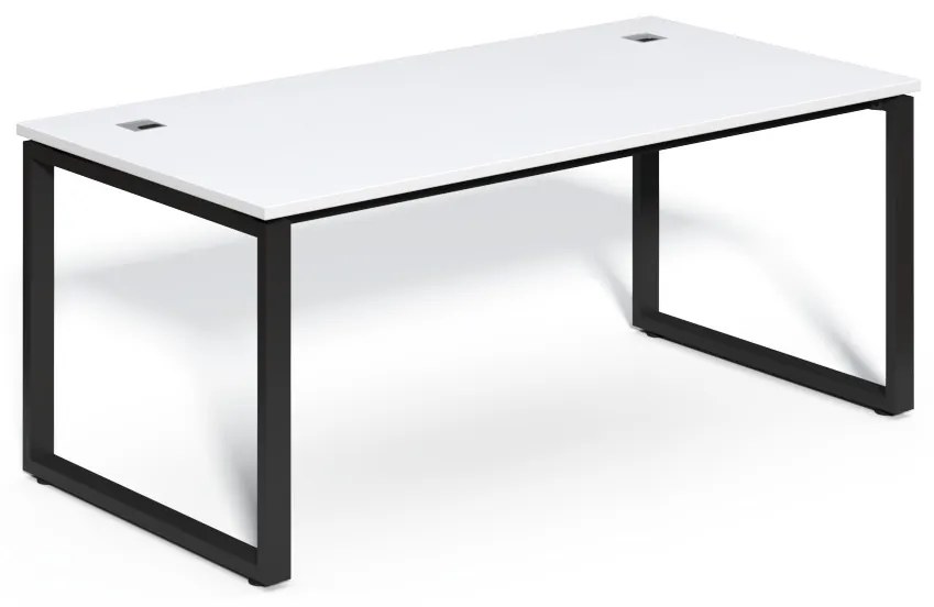 SimpleOffice asztal 180 x 90 cm, fehér / fekete