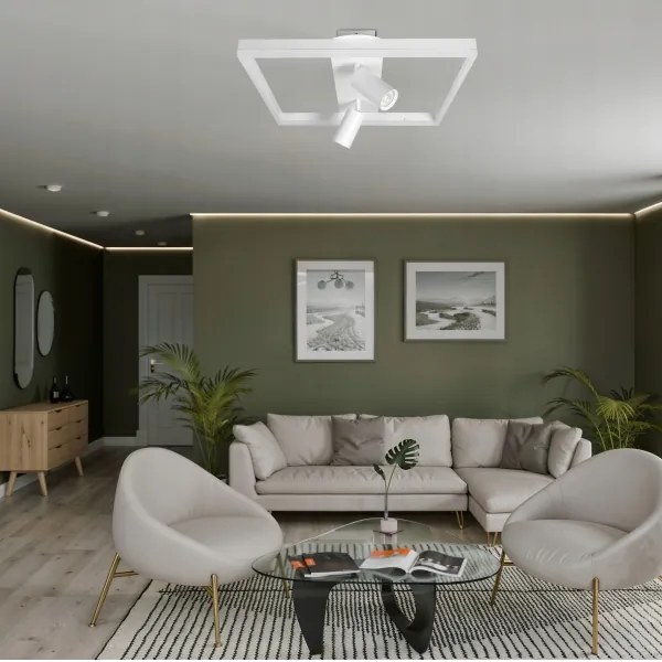 LED mennyezeti lámpa LED/38W/230V + 2xGU10/30W fehér