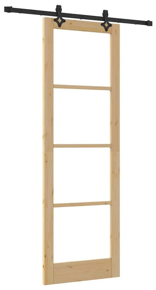 Csúszóajtó Egyéb Barna 78 x 232 cm Fa és fém