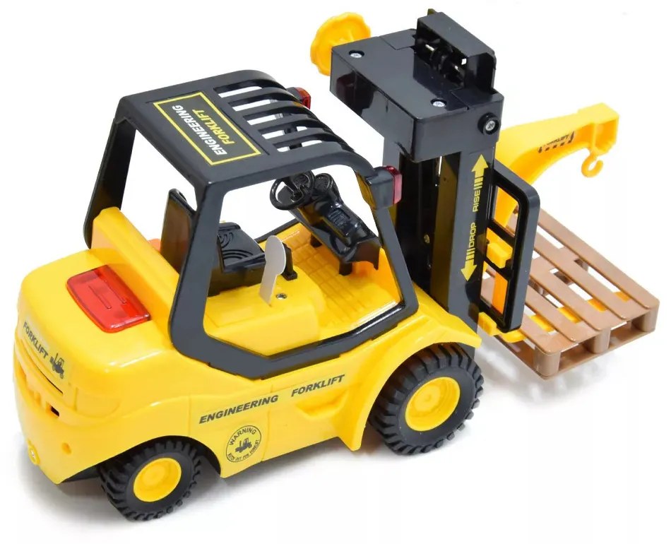 LendkerekesTargonca Hanggal és Fénnyel Tekerős Emelő Mechanizmussal 24cm-es