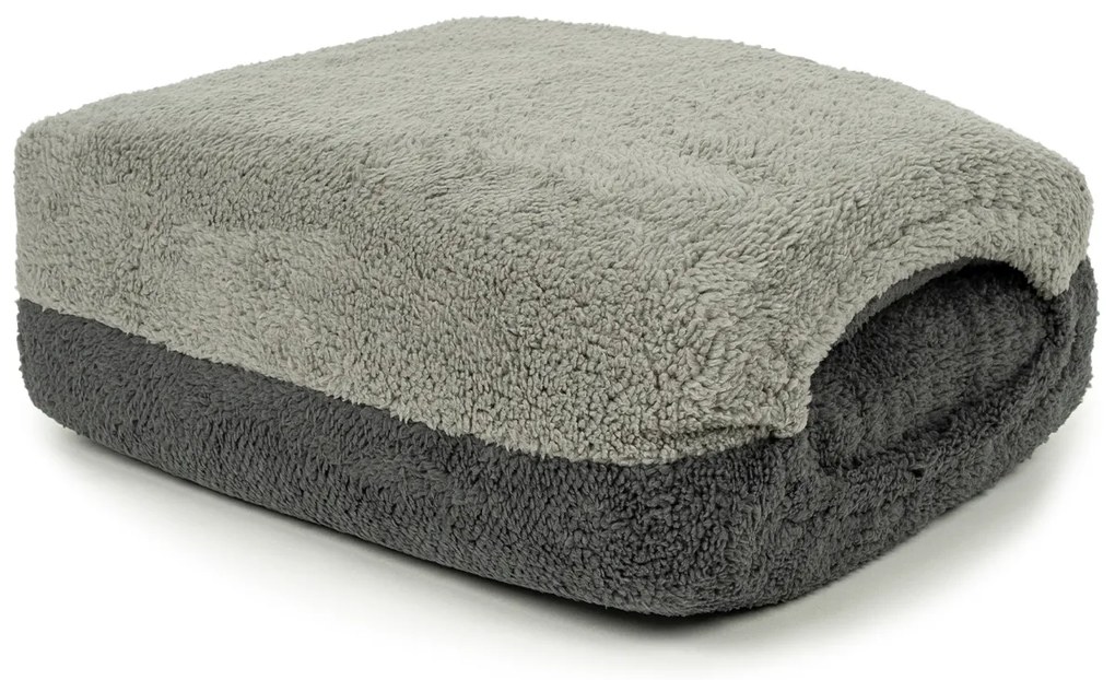 4Home Teddy gyapjú hatású ágyneműhuzat, szürke, 140 x 200 cm, 70 x 90 cm