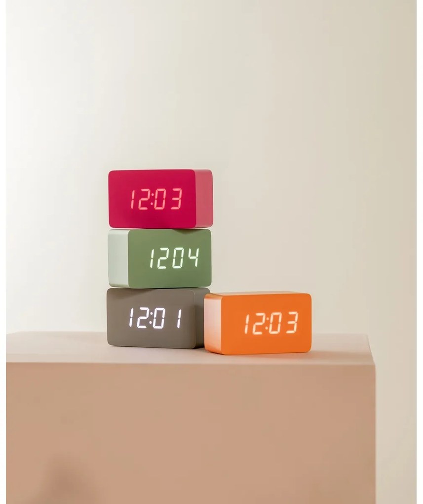 Karlsson 5983GY dizájner LED-es óra ébresztővel, szürke, 10 cm