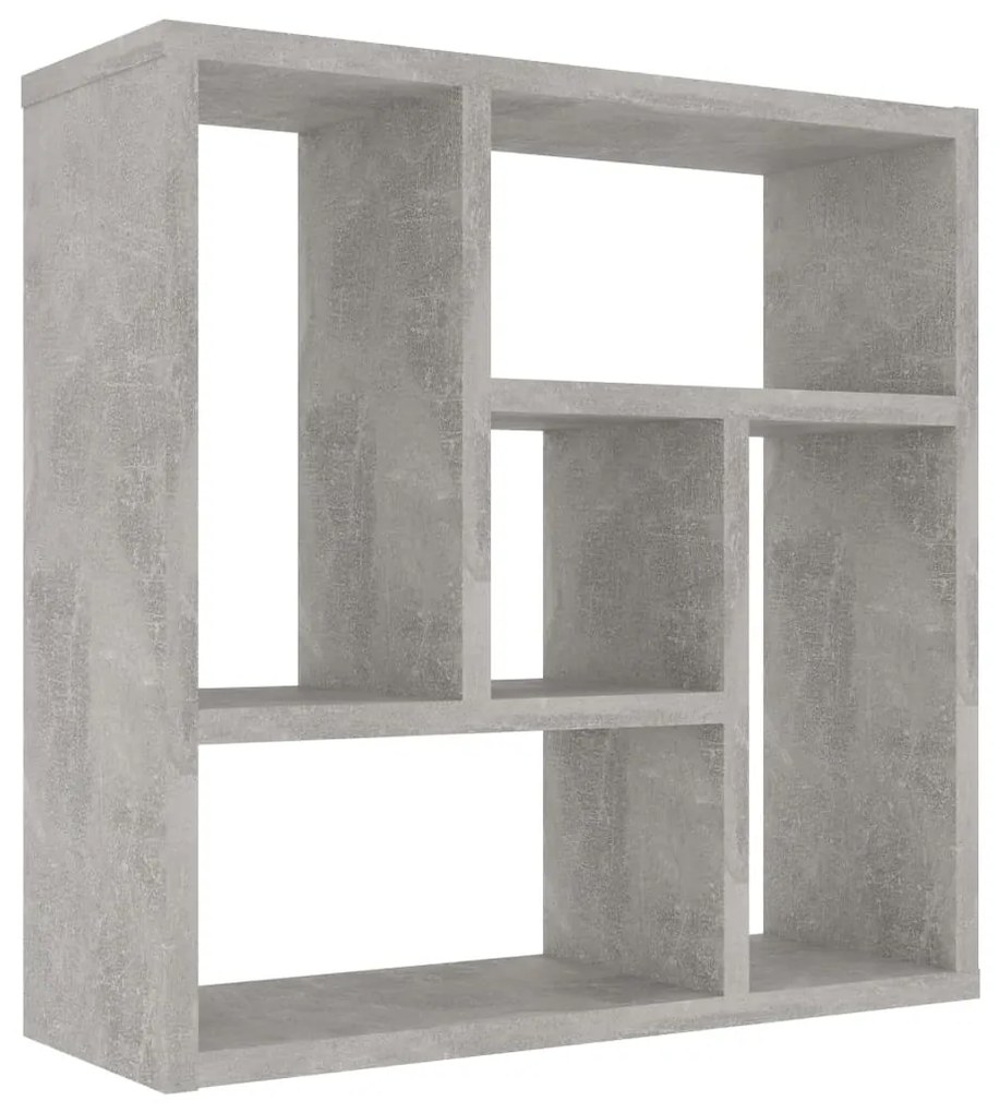 vidaXL betonszürke szerelt fa fali polc 45,1 x 16 x 45,1 cm