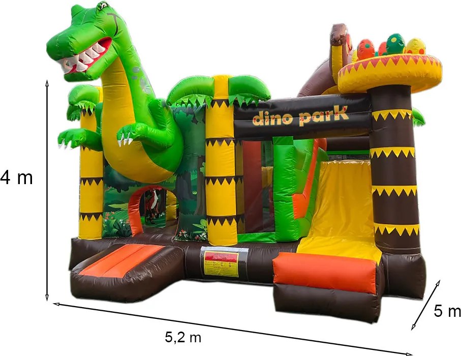 Dino park ugrálóvár 5,2x5x4m