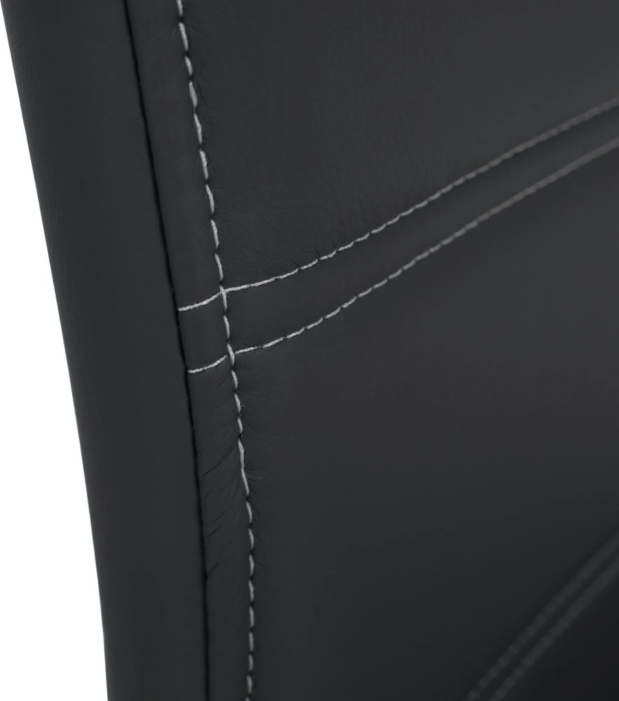 Étkezőszék, sötétszürke/világos varrat, ABIRA NEW