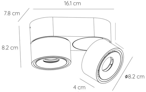 Lucide 35911/16/31 - LED Dimmelhető spotlámpa YUMIKO 2xLED/8W/230V fehér
