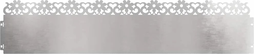 vidaXL Gyepszegélyek 20 pcs Ezüst 103 x 0,05 x 22 cm Rozsdamentes acél