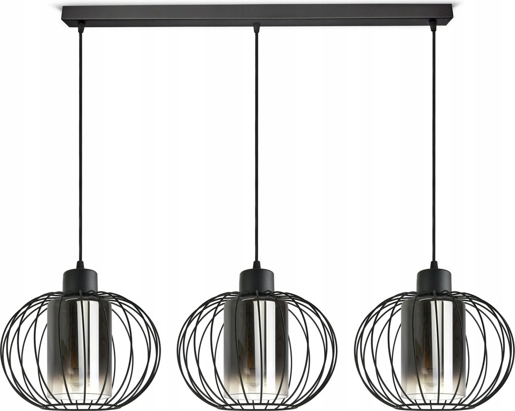 Függő lámpa Csillár Glam Fekete Arany Réz Chr