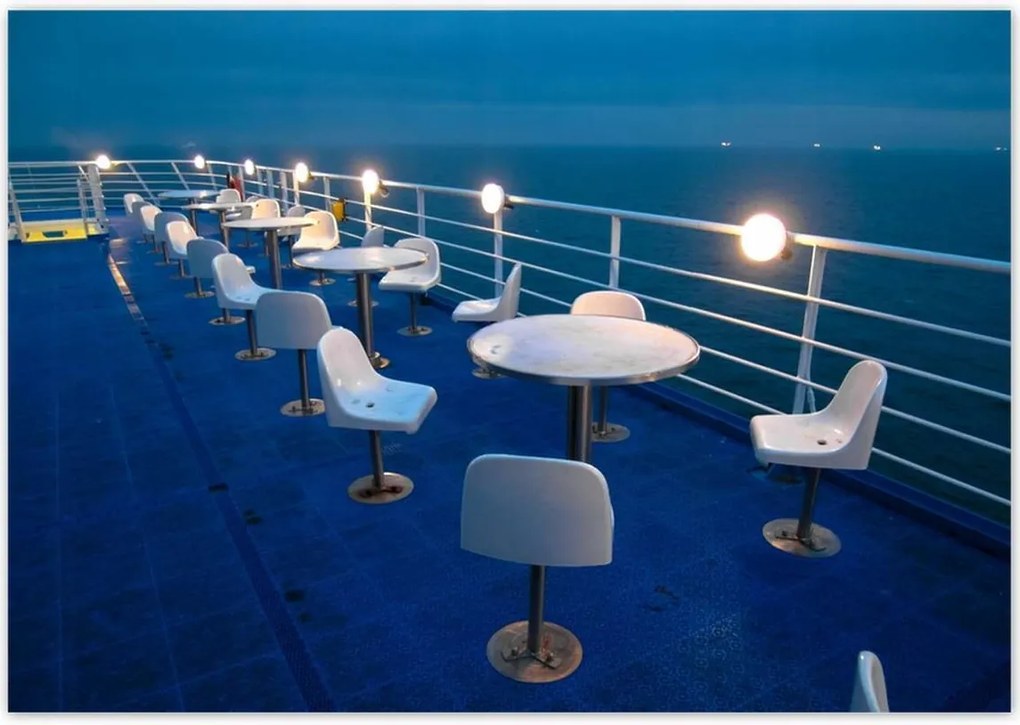 Poszterek 100x70 Tengerparti kávézó