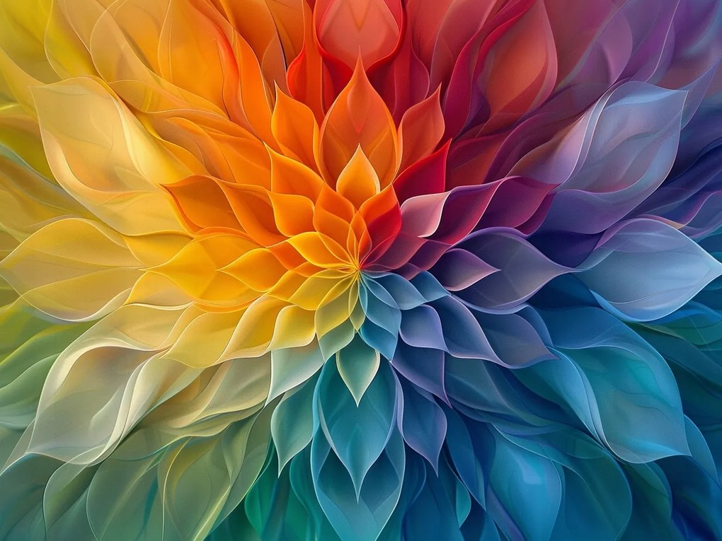 Vászonkép Canvas Mandala Virág Absztrakt Szivárvány DEKORÁCIÓ100x75