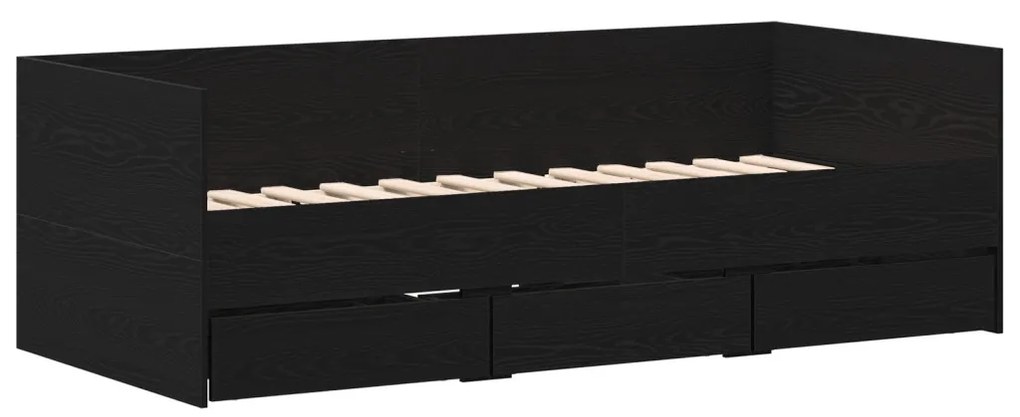 Napágy Fekete tölgy Szerelt fa 90 x 200 cm Tartós Napágy