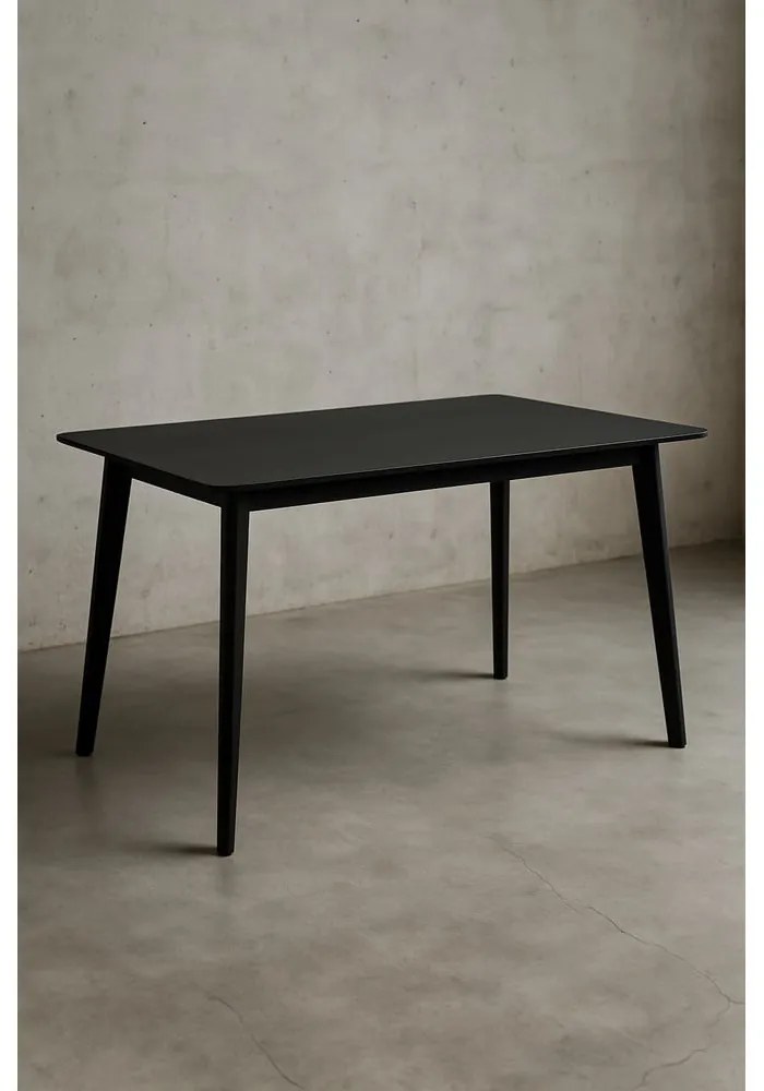 Étkezőasztal fekete asztallappal 70x120 cm Vojens – House Nordic