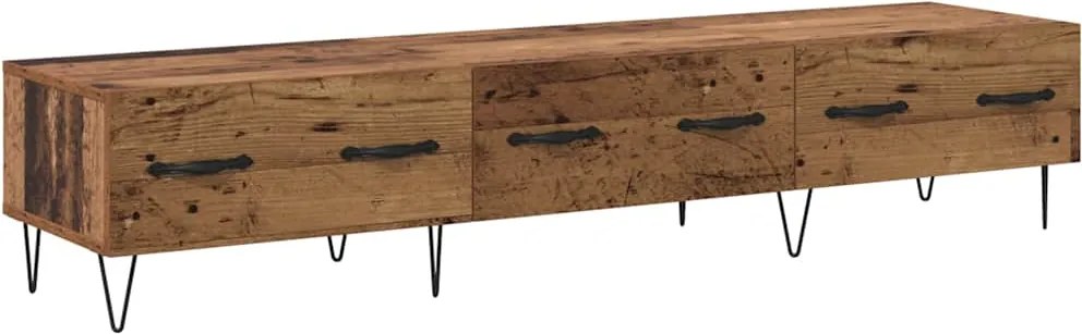 vidaXL TV szekrény fiókkal Régi fa 150 x 36 x 30 cm Faanyag
