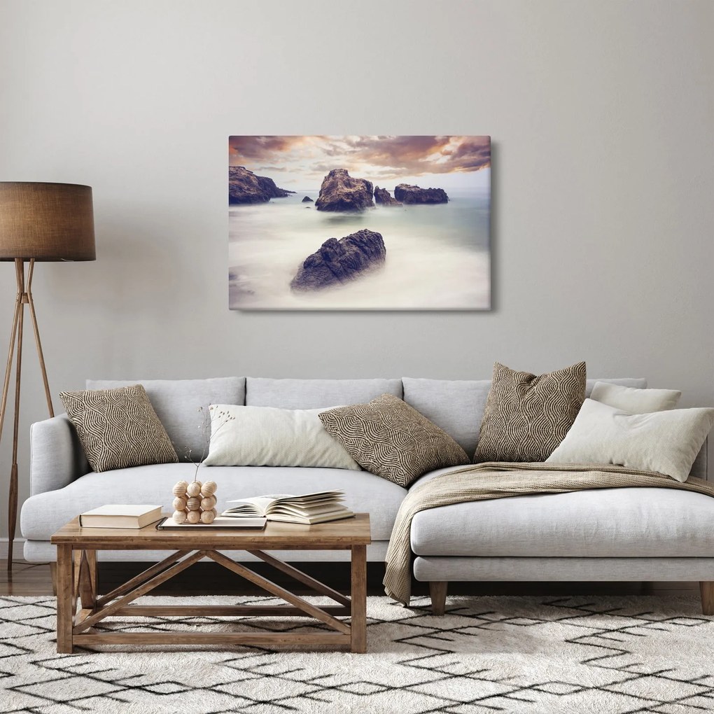 Sziklák a ködben képe (90x60 cm)