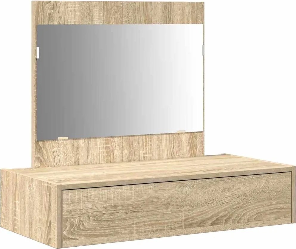 vidaXL Öltözködőasztal fiókkal tárolóval Barna 83 x 40 x 70 cm Faanyag