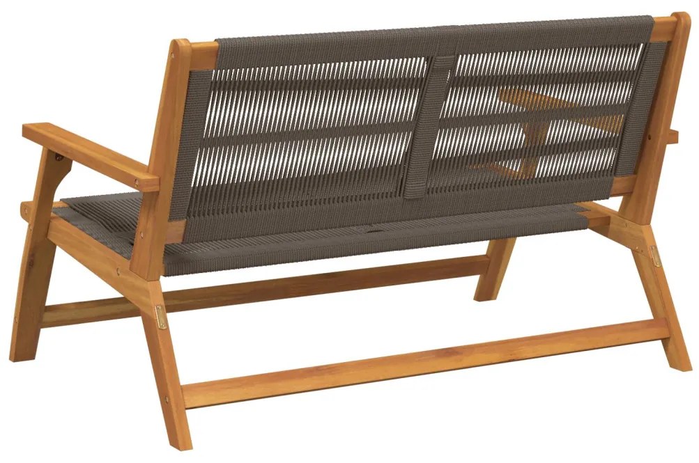 Kerti Pad Szürke 76x122x73 cm Tömör Akácfa