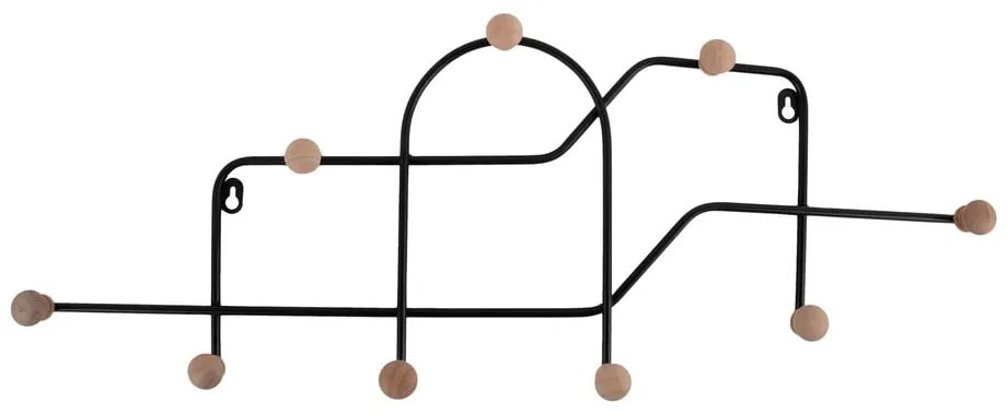 Fekete fém fali fogas 71 cm Maze – PT LIVING