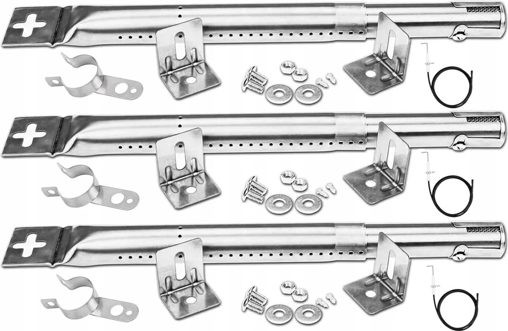 Grill égő állítható rozsdamentes acél 30,5-44,5cm univerzális 3.db