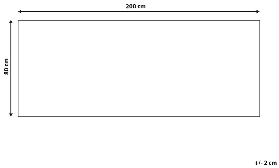 Szürke és kék futószőnyeg 80 x 200 cm KOTTAR Beliani