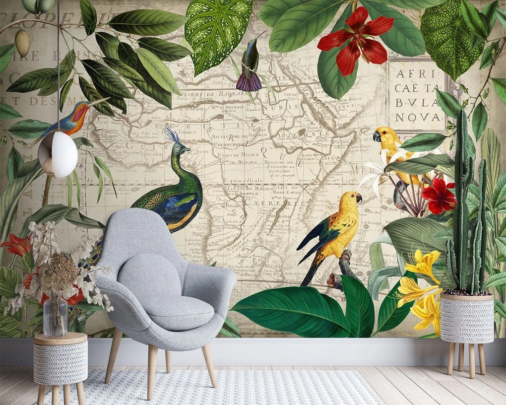 Gario Fotótapéta Vad trópusi madarak - Andrea Haase Anyag: Vlies, Méret: 100 x 70 cm