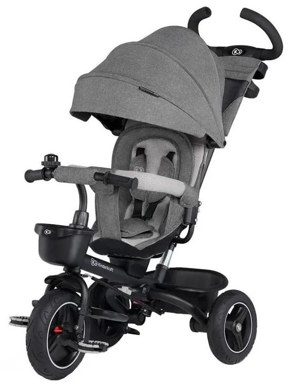 KINDERKRAFT select - Gyermek tricikli 5in1 SPINSTEP szürke