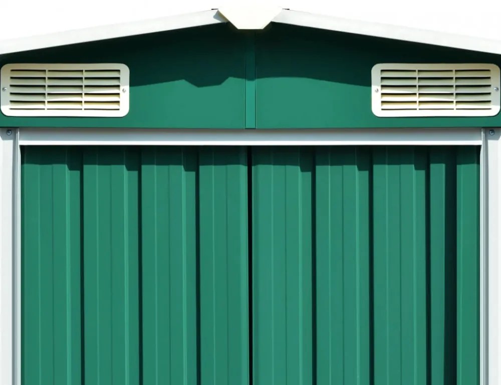 zöld horganyzott acél kerti fészer 257 x 990 x 181 cm