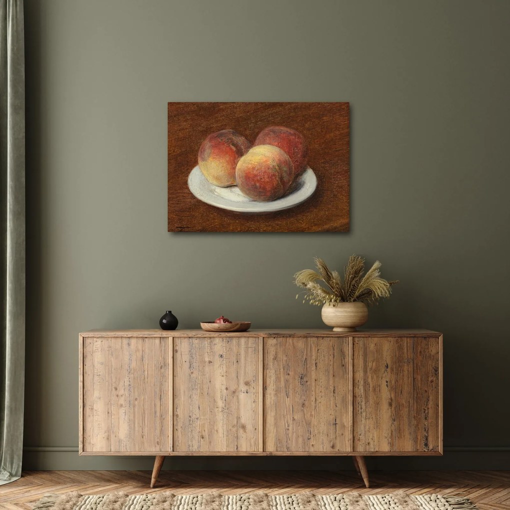 Kép - Henri Fantin-Latour, Three Peaches on a Plate, reprodukciók (70x50 cm)