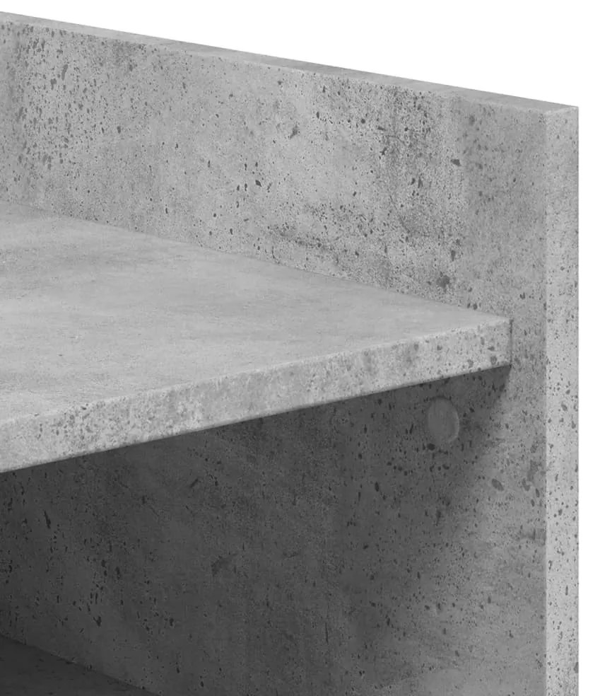 betonszürke szerelt fa cipősszekrény 52 x 37,5 x 100 cm