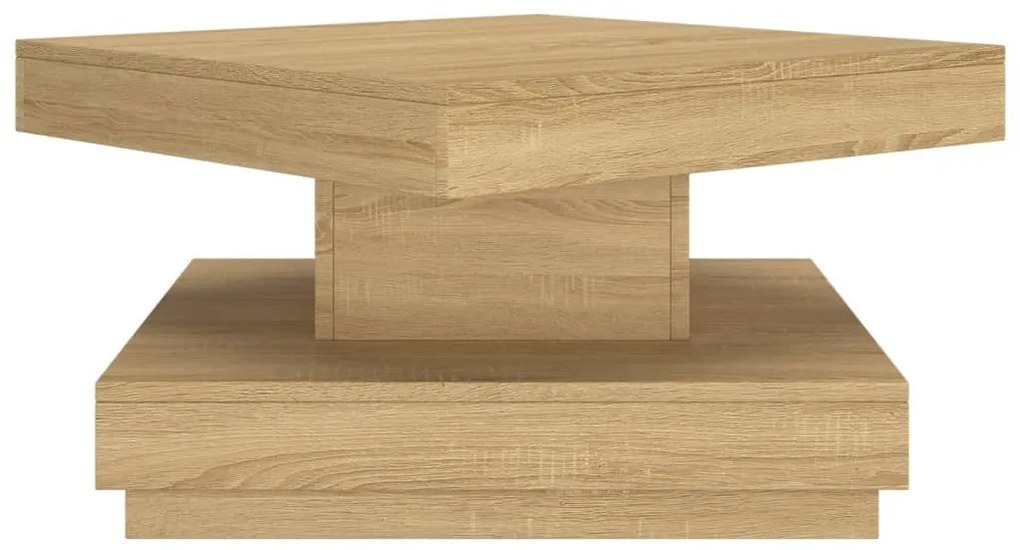 Világosbarna MDF dohányzóasztal 60 x 60 x 35 cm
