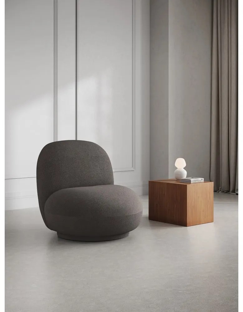 Szürke buklé fotel Chuck – Micadoni Home