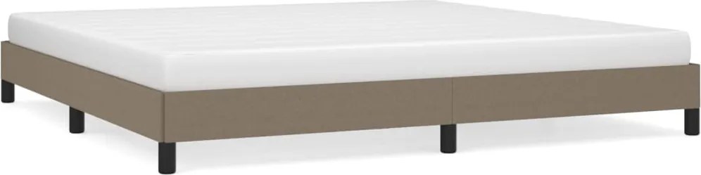 vidaXL tópszínű szövet ágykeret matrac nélkül 200 x 200 cm