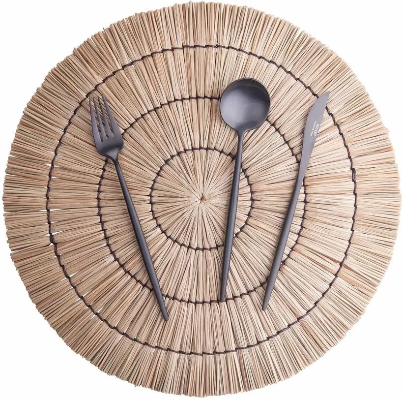 YUKI tengerifű étkezési alátét, natúr Ø 38cm