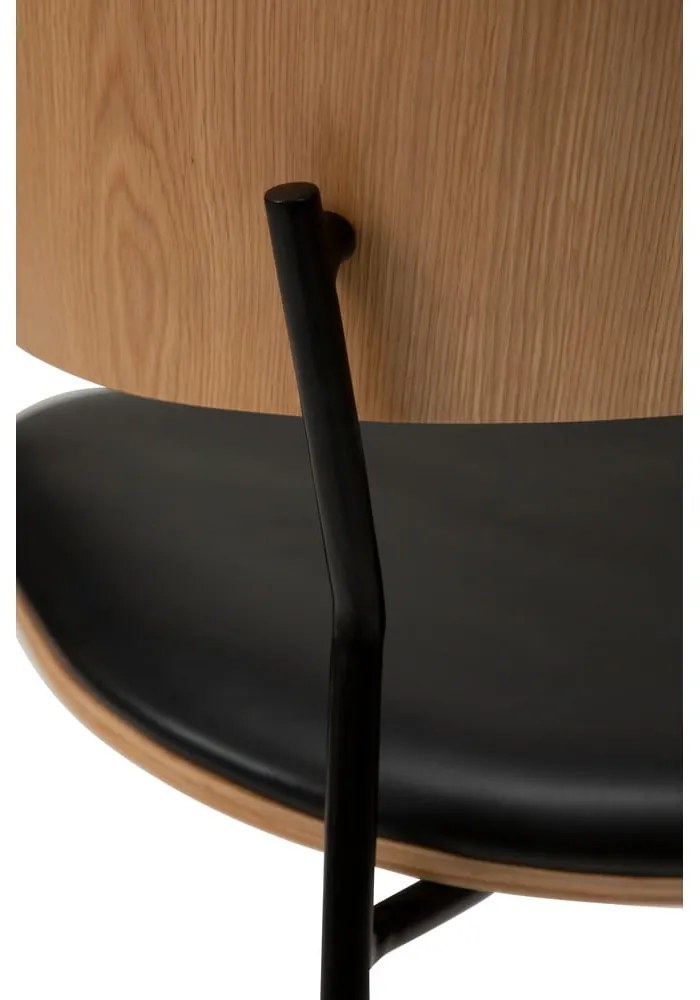 Fekete-világos natúr színű karfás étkezőfotel Crib – DAN-FORM Denmark