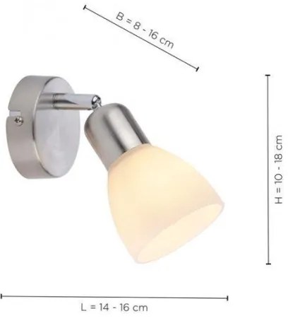 JUST LIGHT. 11951-55 - Fali spotlámpa KARO 1xE14/40W/230V króm