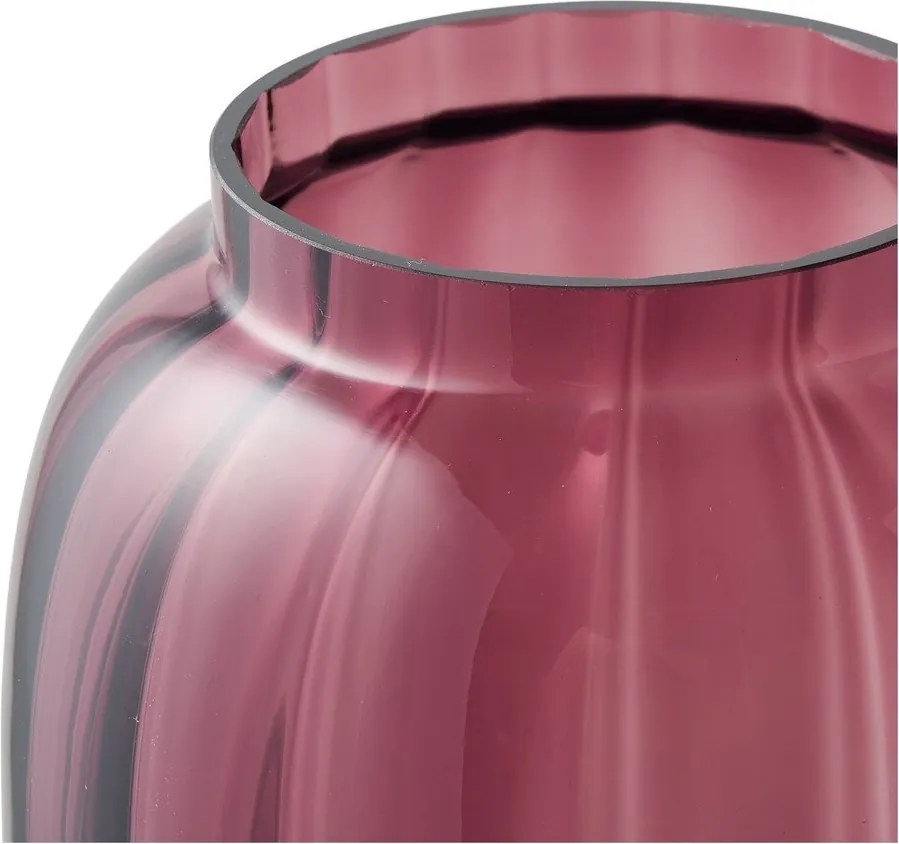 Piros üveg kézzel készített váza (magasság 21 cm) – House Nordic