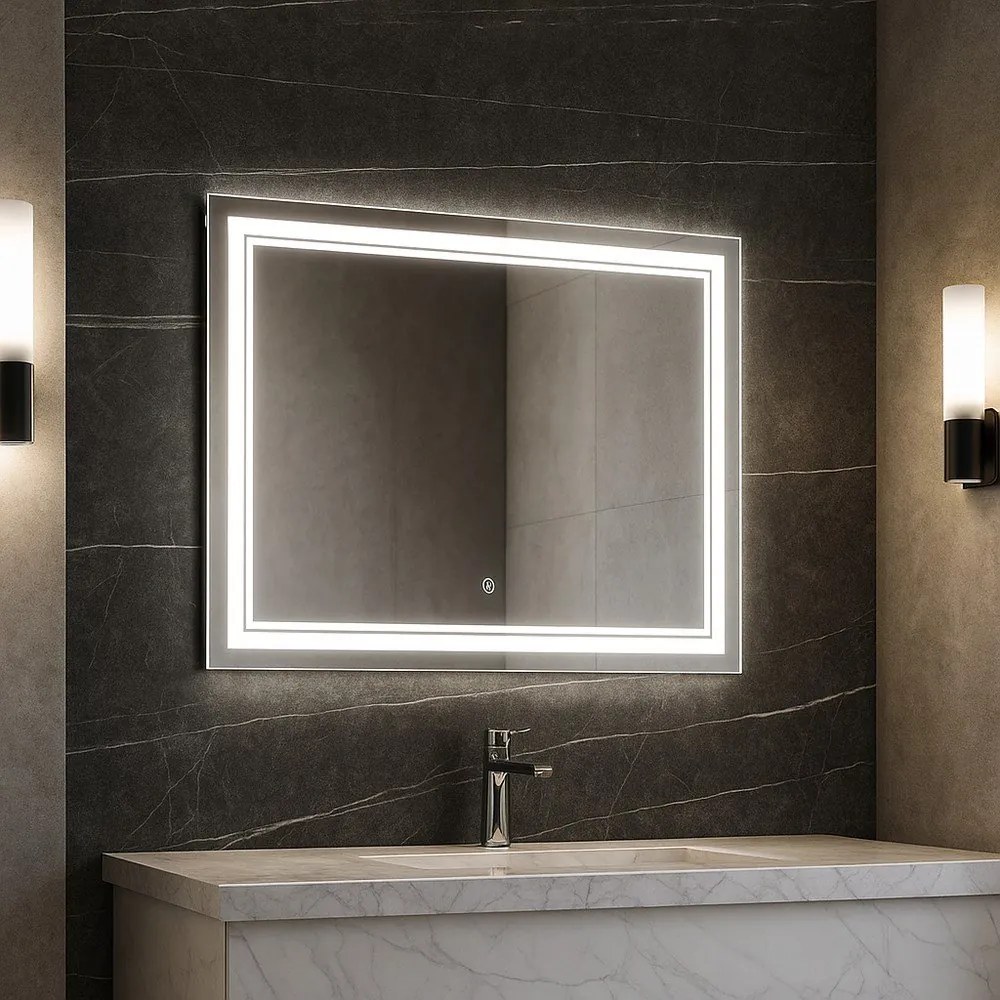 Fali tükör világítással 90x70 cm Zenith – Bonami Essentials