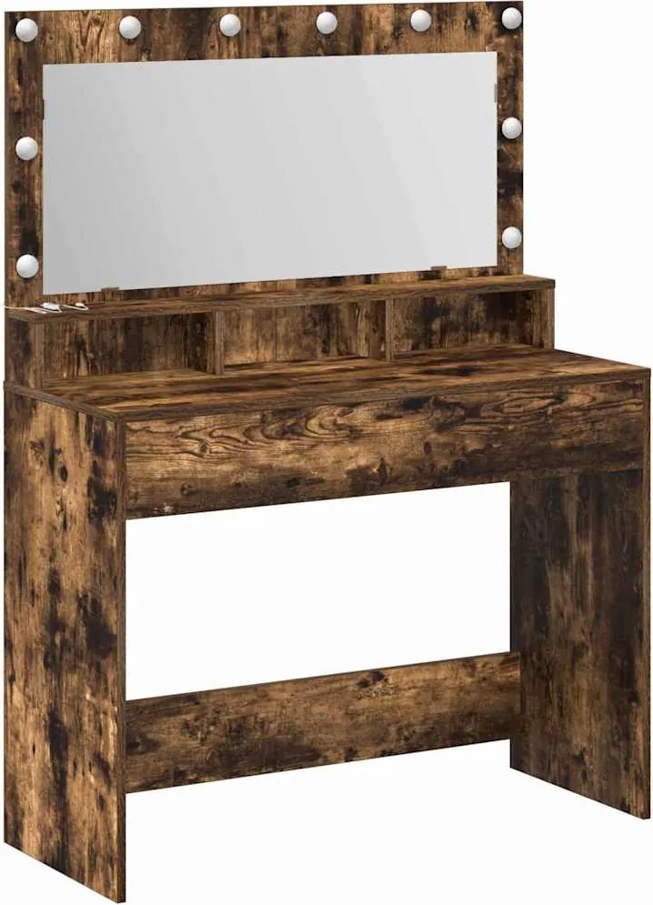 vidaXL Öltözködőasztal Füstölt tölgy 100 x 41 x 135 cm Faanyag